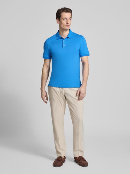 Brax Slim Fit Poloshirt aus Baumwoll-Mix Modell 'Pete' Royal 1