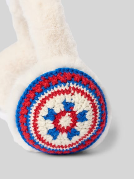 Barts Oorwarmers met imitatiebont, model 'Crochetti' Blauw - 2