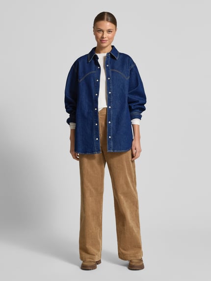 Scotch & Soda Relaxed fit Jeansblouse met knoopsluiting Donkerblauw - 1