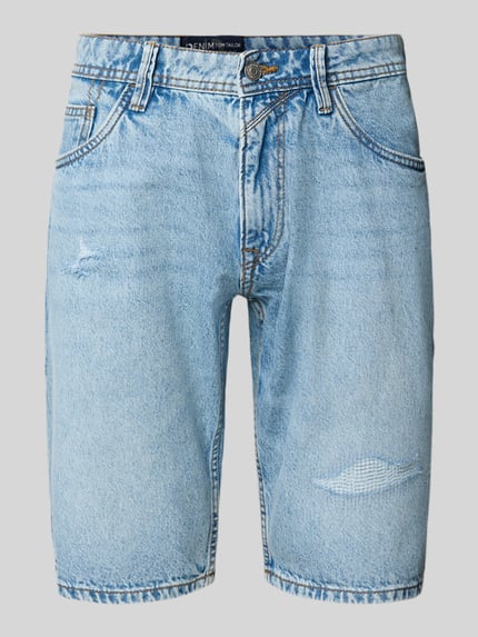 Tom Tailor Denim Slim Fit Jeansshorts mit 5-Pocket-Design Mittelgrau 2