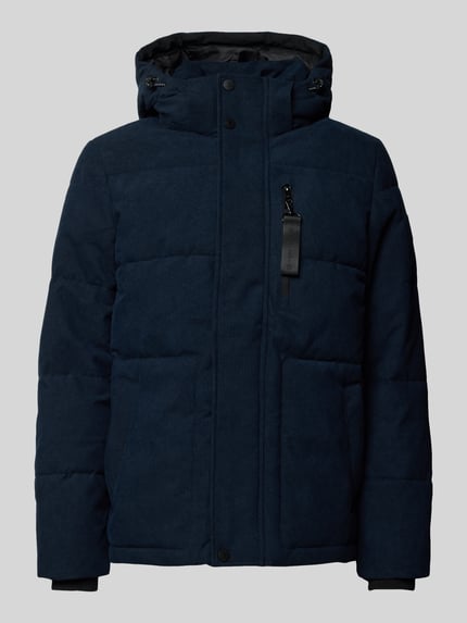 Tom Tailor Regular Fit Steppjacke mit abnehmbarer Kapuze Marine 2