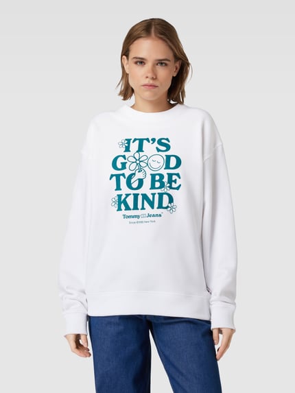 Tommy Jeans Relaxed fit sweatshirt met statementprint Wit - 4