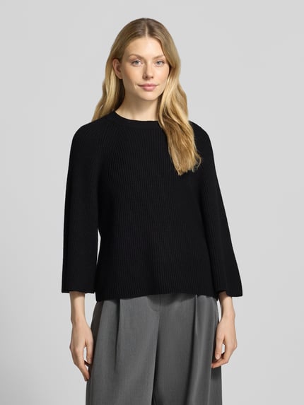 BOSS Pullover aus Wolle mit 3/4-Ärmeln Black 4