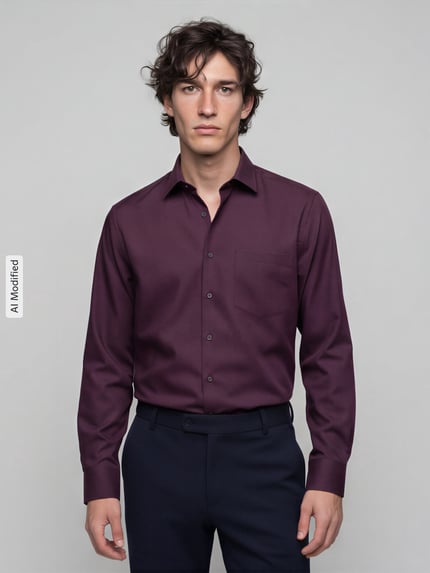 Seidensticker Regular Fit Businesshemd aus reiner Baumwolle Modell 'New Kent' Bordeaux 4