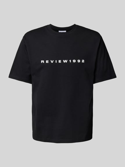 REVIEW T-shirt z nadrukiem z logo Czarny 2