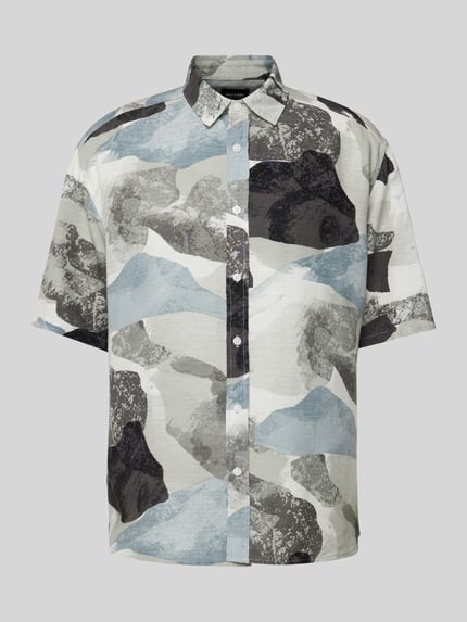 Regular Fit Freizeithemd mit Leinen-Anteil Modell 'BUD' Shop The Look MANNEQUINE