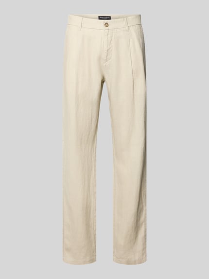 Tapered Leinenhose mit Gürtelschlaufen Modell 'OSBY JOGGER' Shop The Look MANNEQUINE