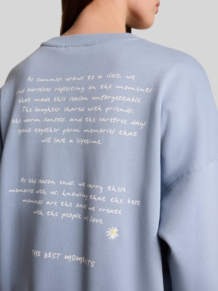 Tom Tailor Denim Loose Fit Sweatshirt aus reiner Baumwolle Bleu 3