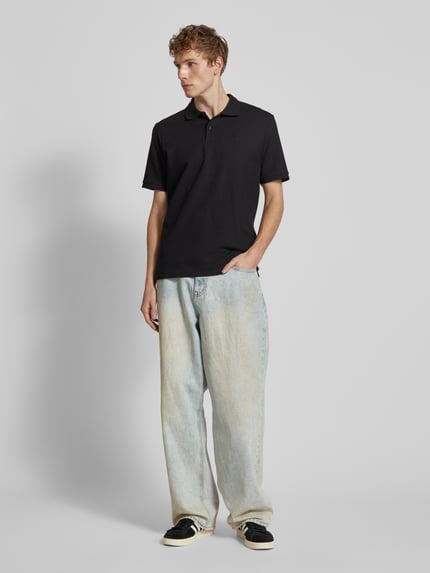 JACK & JONES Poloshirt mit Label-Stitching Modell 'AUSTIN' Black 1