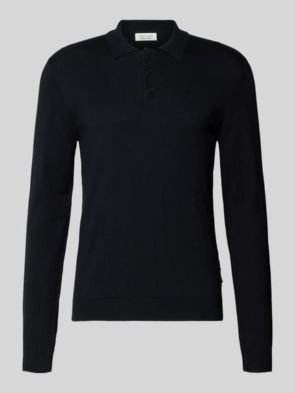 Casual Friday Gebreide pullover van Mix van katoen en kasjmier Model 'FRODE' Zwart - 2