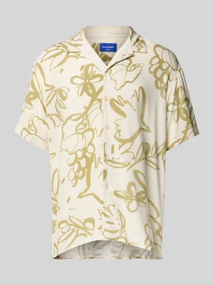 JACK & JONES Regular fit vrijetijdsoverhemd met resortkraag, model 'LUKE' Offwhite - 2