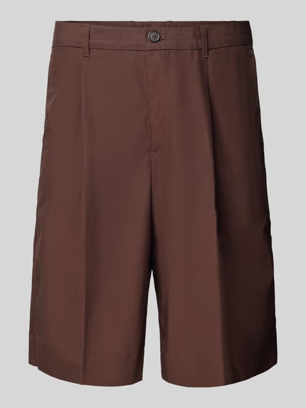 MANGO Regular Fit Bermudas mit Bundfalten Modell 'andrea' Mittelbraun 2