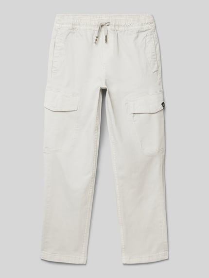 Garcia Straight Leg Cargohose mit Label-Detail Ecru 1