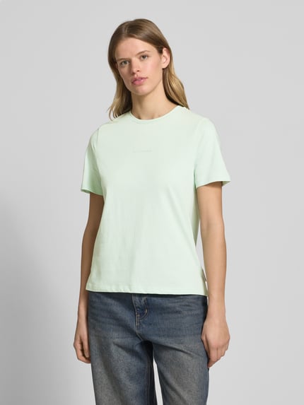 Marc O'Polo DENIM T-shirt z nadrukiem z logo Jasnozielony 4
