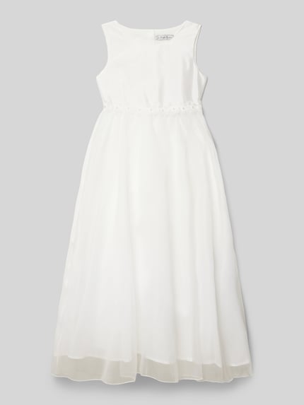 Une Hautre Couture Jurk met siersteentjes Ecru - 1