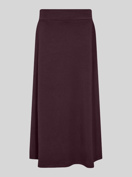 Soyaconcept Uitlopende midi-rok van modalmix model 'BANU' Chocoladebruin - 2