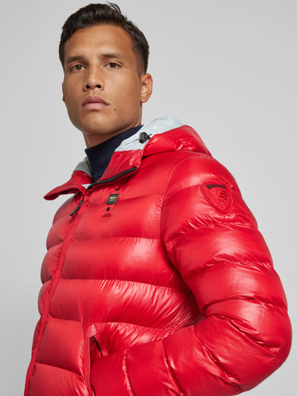 Blauer USA Regular Fit Steppjacke mit Kapuze Modell 'ADAMS' Rot 3