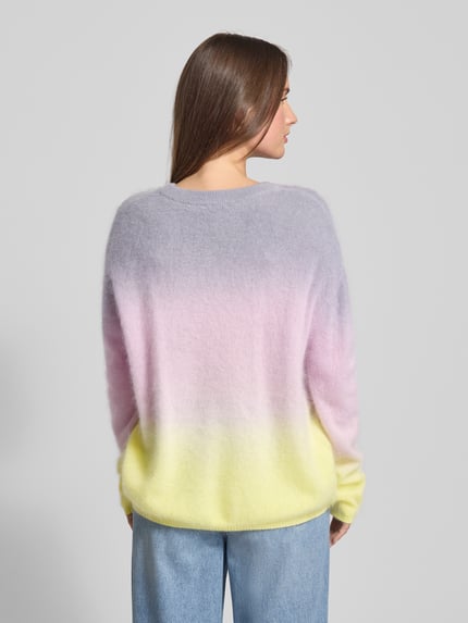 HERZENS Sweter z dzianiny z Mieszanka kaszmiru z wełną Różowawy 5