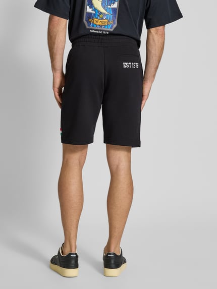Carlo Colucci Sweatshorts mit Label-Print Black 5