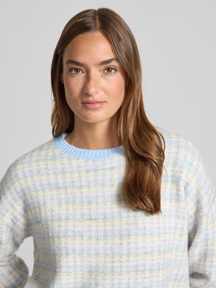 Christian Berg Woman Strickpullover mit Rundhalsausschnitt Hellblau 3