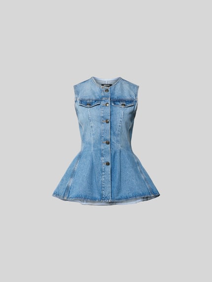 Top o kroju flared fit w stylu denimu Shop The Look MANNEQUINE