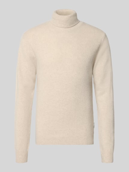 sweter z golfem o kroju slim fit z mieszanka wełny model 'Karl' Shop The Look MANNEQUINE