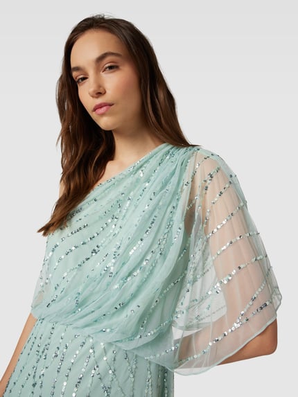 Adrianna Papell Abendkleid mit Paillettenbesatz Mint 3