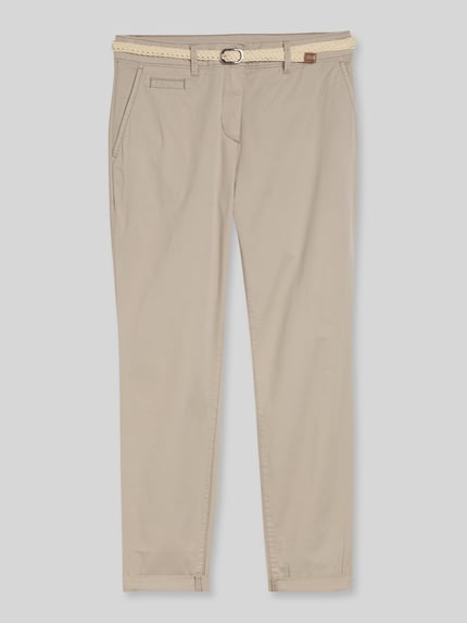 Tom Tailor Chinos o kroju slim fit z mieszanki bawełny Szarobrązowy 2