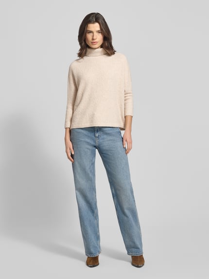 someday. Oversized Rollkragenpullover mit Woll-Anteil Modell 'Tiola' Beige Melange 1