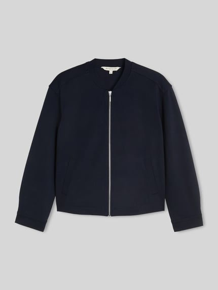 Tom Tailor Regular Fit Kurzblazer aus Viskose-Mix Marine 2