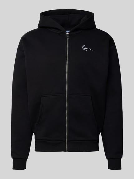 Karl Kani Regular Fit Sweatjacke mit Logo-Stitching Modell 'Chest' Black 2