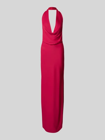 Laona Neckholder-Abendkleid mit Wasserfall-Ausschnitt Pink 2