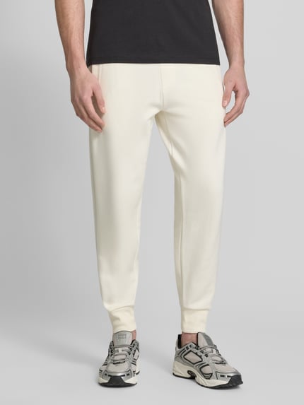 BOSS Regular Fit Sweathose mit Label-Detail Offwhite 4