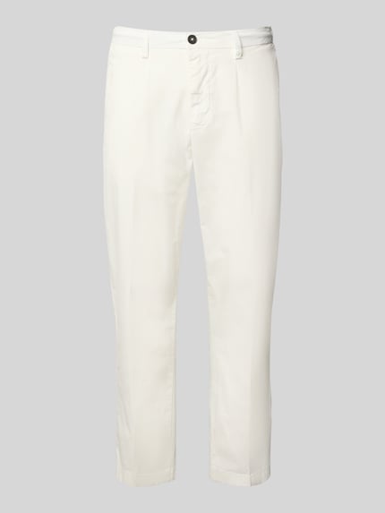 Produktfoto, Hose mit Gesäßtaschen Modell 'PANTALACCIO POPELINE' von MARKUP in offwhite, Regular Fit, Baumwoll-Elasthan, glatte Textur