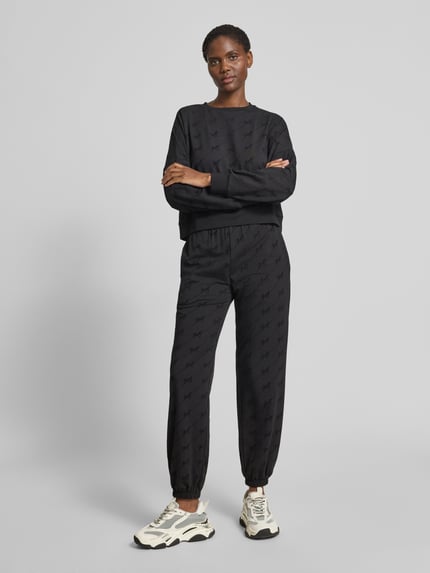 HUGO Oversized Sweatshirt aus Baumwoll-Mix Modell 'LOKKY' Black 1