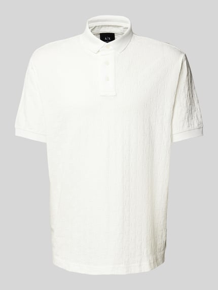 Armani Exchange Koszulka polo z detalami z logo Biały 2