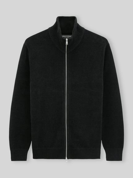 Marc O'Polo Strickjacke mit Zweiwege Reißverschluss Black 2