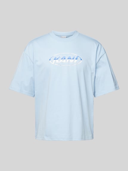 Karl Kani T-Shirt mit Label-Print Hellblau 2
