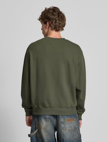 Tommy Jeans Regular Fit Sweatshirt mit Waffel-Struktur Dunkelgruen 5