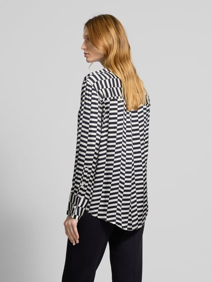 someday. Regular Fit Bluse mit durchgehender Knopfleiste Modell 'Zphere' Blau 5