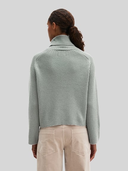 Marc O'Polo Turtleneck mit Label-Detail Aqua 5