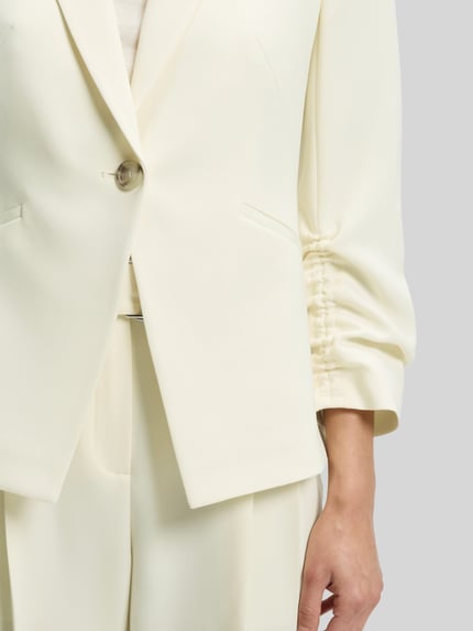 BOSS Slim Fit Blazer mit gerafften Ärmeln Modell 'Jia16' Hellgelb 6