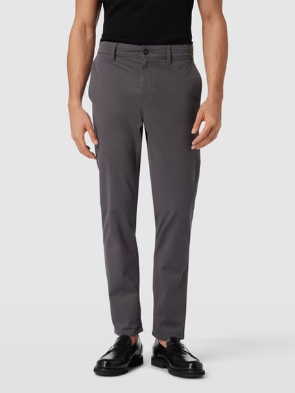 BOSS Orange Tapered fit chino met Franse steekzakken Middengrijs - 4