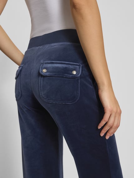 Juicy Couture Spodnie typu track pants z wpuszczanymi kieszeniami model ‘LAYLA’ Ciemnoniebieski 3