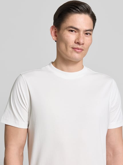 LERROS T-Shirt mit Rundhalsausschnitt und Logo-Print Offwhite 3