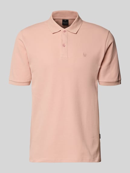 Produktfoto, Slim Fit Poloshirt mit Stitching von Jack & Jones Premium z czystej bawełny, krój slim fit, haft, listwa guzikowa, długość tyłu w rozmiarze M: 70 cm