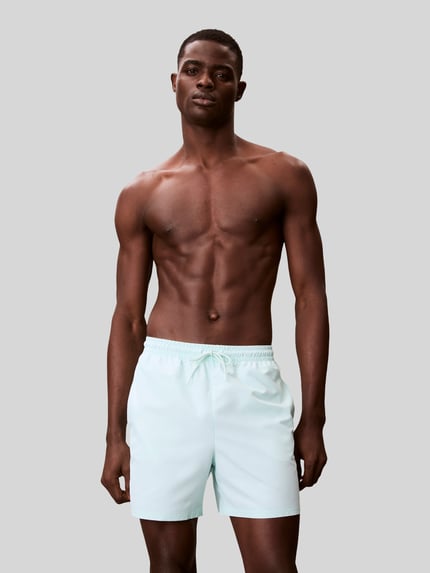 Calvin Klein Underwear Spodenki kąpielowe z detal z logo Miętowy 4