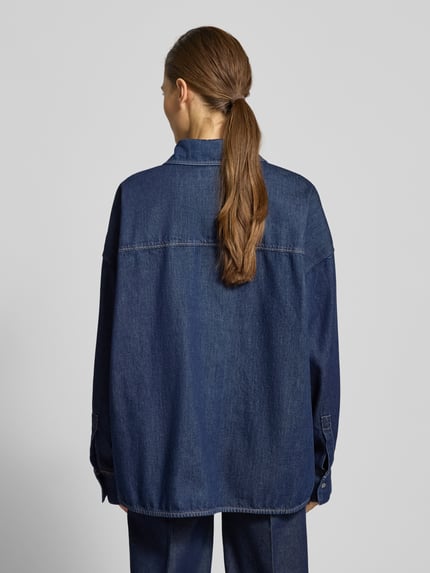 Weekend Max Mara Relaxed fit jeansblouse van puur katoen model 'FOGGIA' Donkerblauw - 5