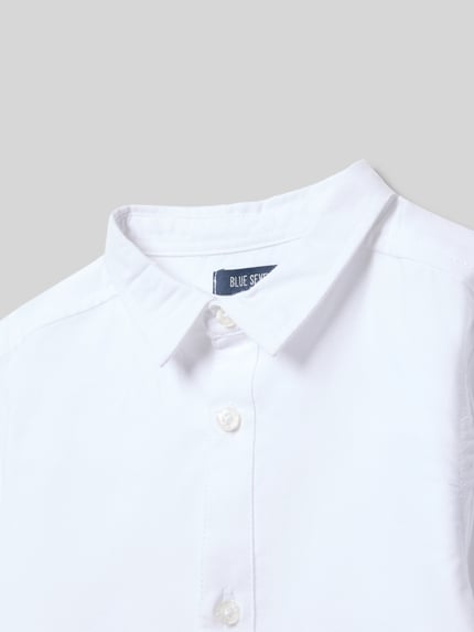 Blue Seven Koszula casualowa o kroju regular fit z wykładanym kołnierzem Biały 2