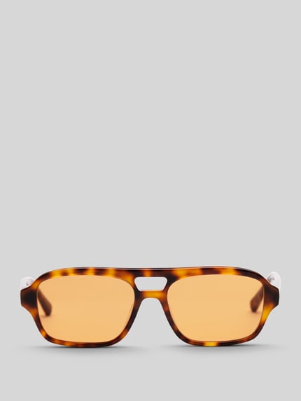 MessyWeekend Okulary przeciwsłoneczne pilotki model 'BURT' Ciemnobrązowy 1